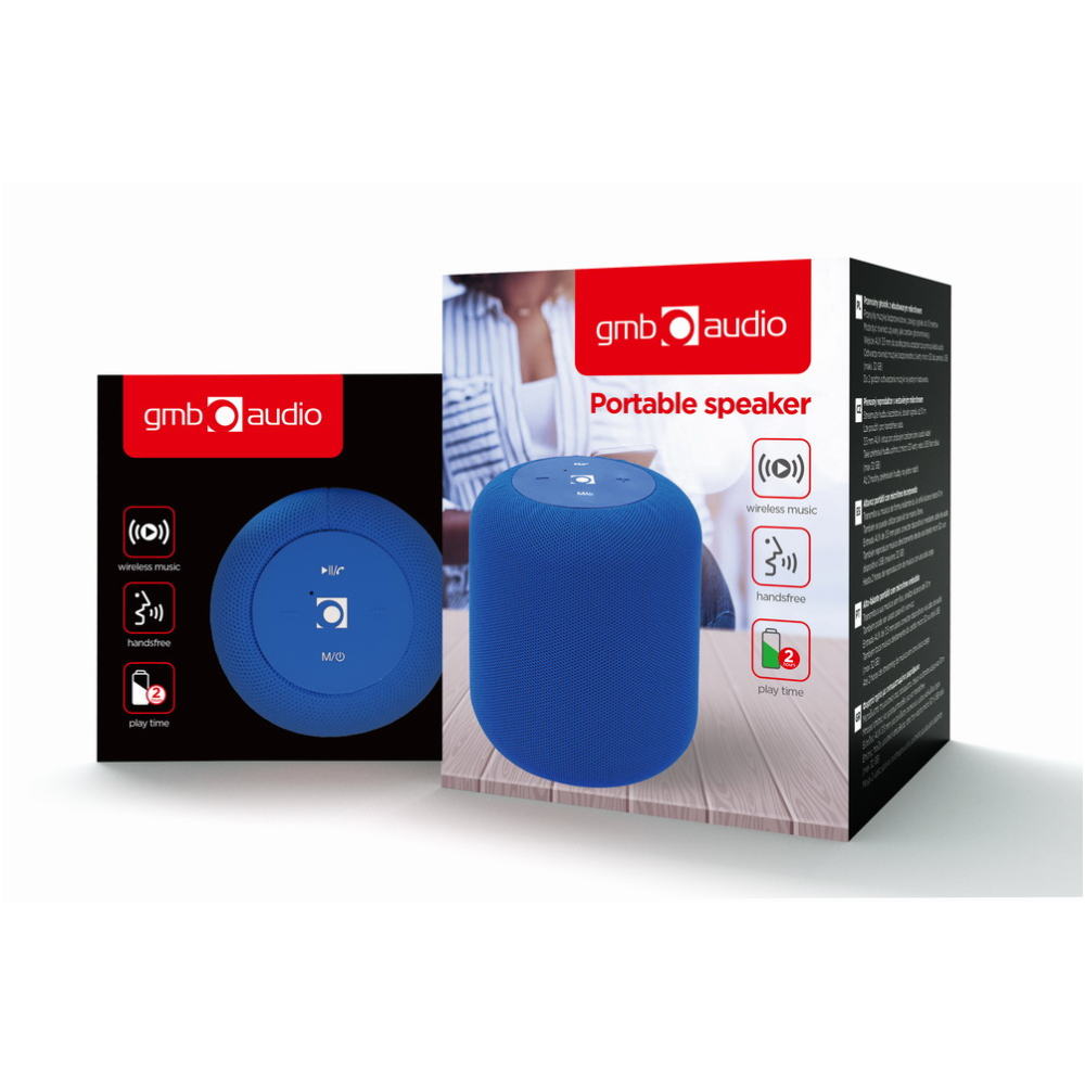 ALTAVOZ PORTATIL GEMBIRD 5W BLUETOOTH CON MICRO AZUL