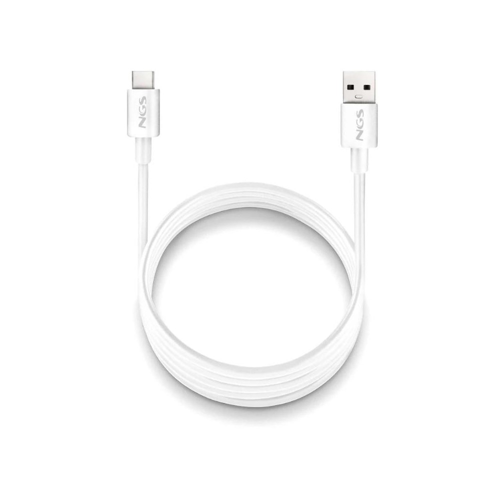 Ngs cable carga rapida usb-a a usb-c 1m blanco