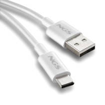 Ngs cable carga rapida usb-a a usb-c 1m blanco