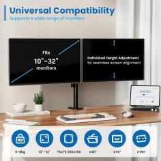Ewent ew1512 soporte mesa 2 monitor 13-32" 2
