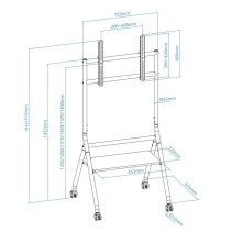 Tooq idreams soporte suelo pantallas 37"-86"
