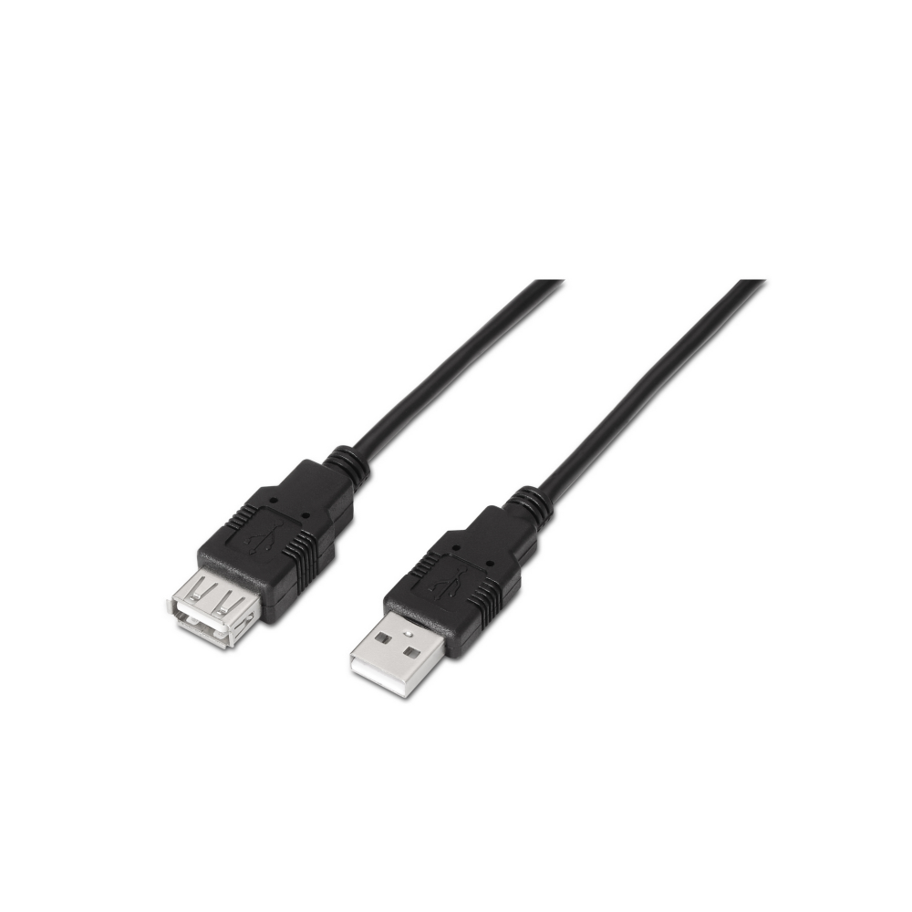 CABLE AISENS USB 2.0 TIPO A M-A H NEGRO 1.8M