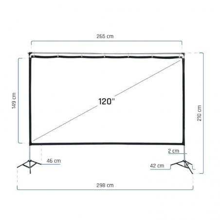Iggual pantalla exterior portable 120" 265x149 cm