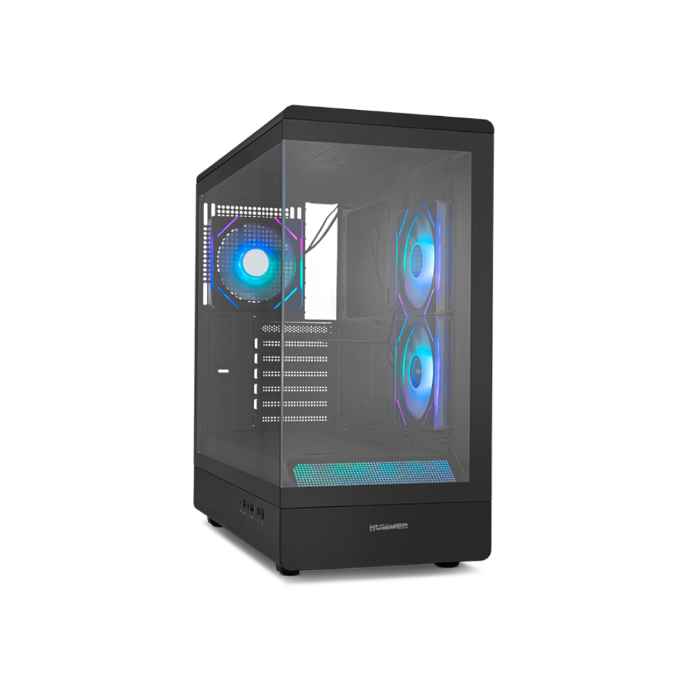 CAJA NOX SEMITORRE FRAMELESS HUMMER SIGNAL ARGB NEGRO USB TYPE C