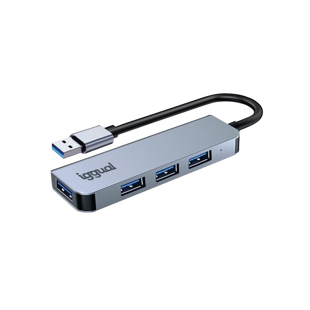 Iggual hub usb-a 3.0 x 4 puertos usb-a 3.0