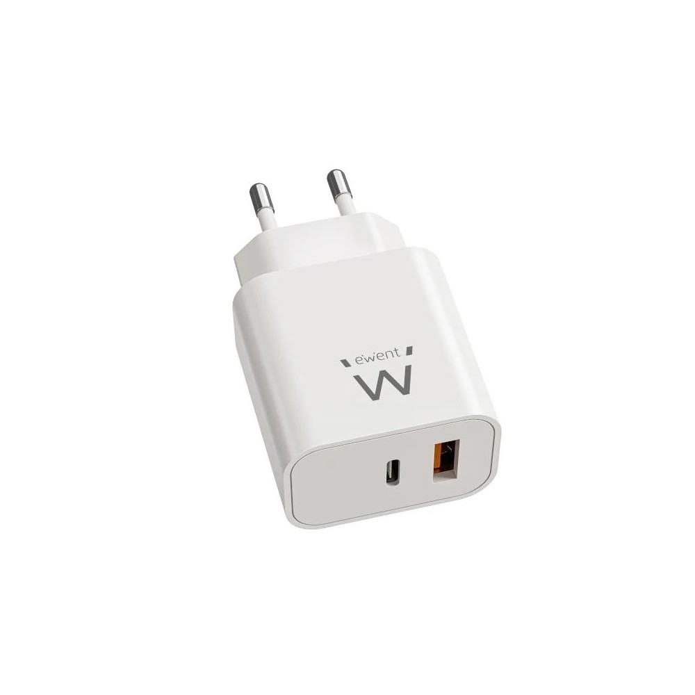 Ewent ew1318 cargador rápido usb-c pd 20w usb-a qc