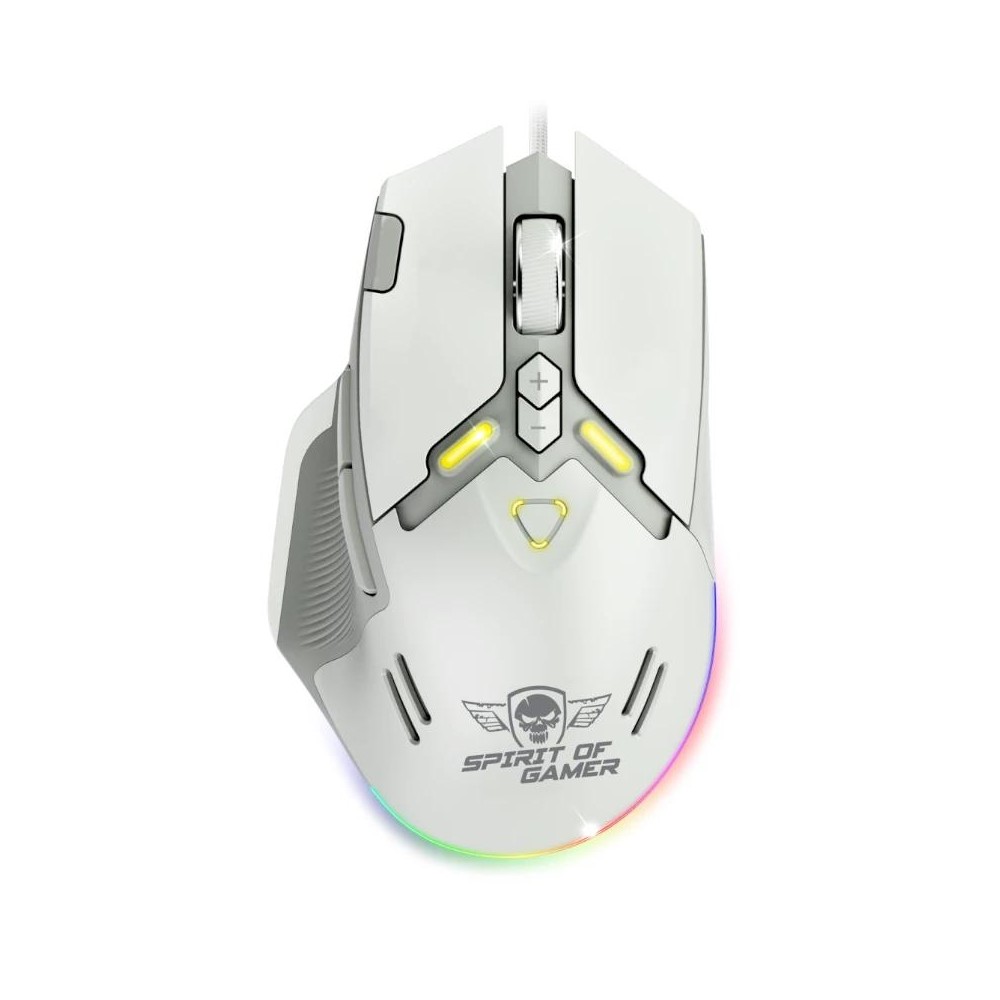 Spirit of gamer ratón elite m60 blanco rgb