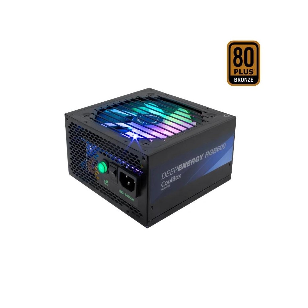 Coolbox gaming fuente alimentacion 600 w 80+bronze