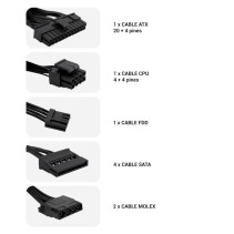 Coolbox fuente.alim 20+4 pin atx basic 500w