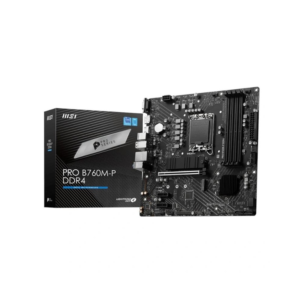 Msi placa base pro b760m-p ddr4 matx lga1700