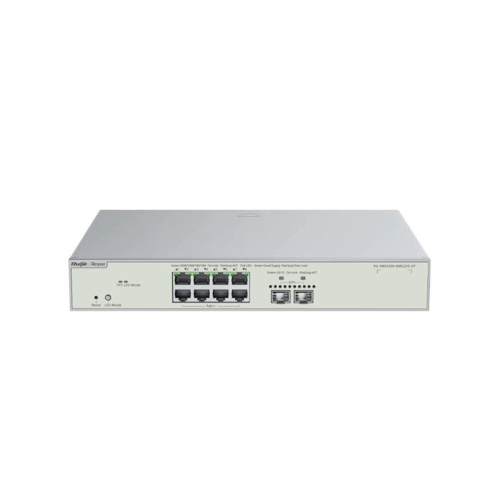 Reyee nbs5300-8mg2xs-up l3 8xxmg hipoe 2xsfp+ 370w