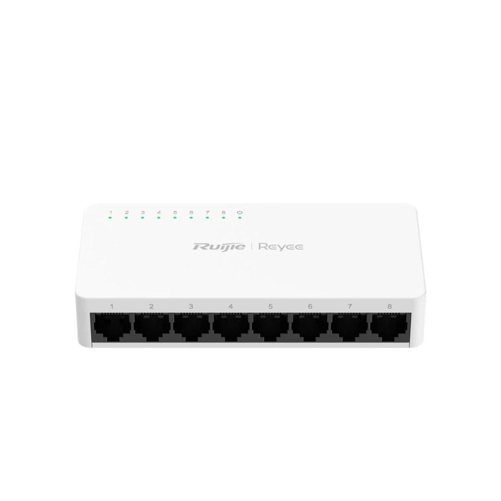 Reyee unmanaged switch 8xgb rj45 plastic case