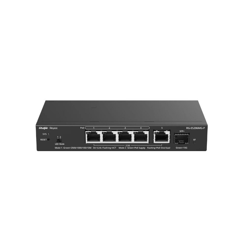 Reyee es206mg-p switch 4xmgb poe 1xsfp+ 70w