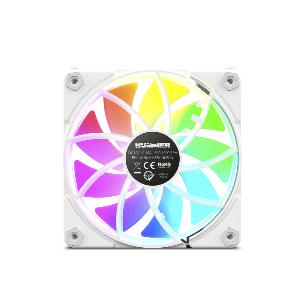 VENTILADOR NOX HUMMER EASYLINK ARGB BLANCO