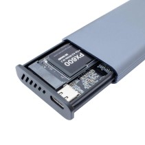 Coolbox caja ssd m.2 nvme/sata lcd minichase ps32