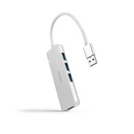 Nanocable hub usb 3.0 4 x usb 3.0 10cm. gris