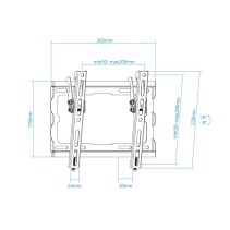 Tooq soporte pared lp1044t-b incl pantallas 23-43"