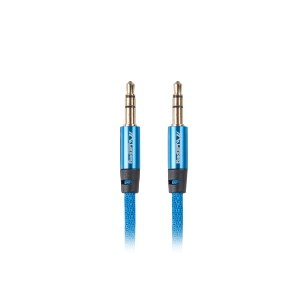 CABLE MINIJACK LANBERG 3.5MM M/M 3 PIN 2M PREMIUM AZUL