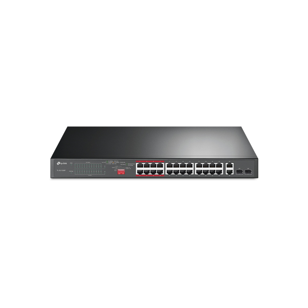 SWITCH TP LINK TL-SL1226P / 24xFAST POE+, 2x1G POE+, 2xSFP, 250W