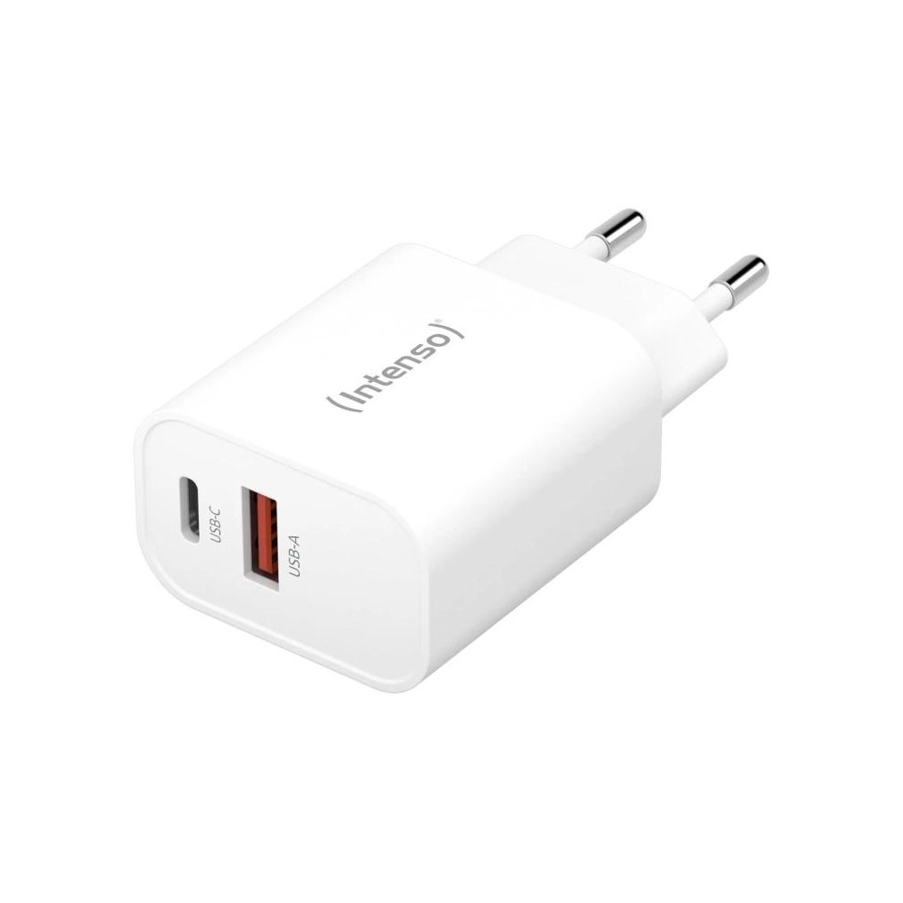 Intenso | cargador pared w30ac|usb-a y c negro