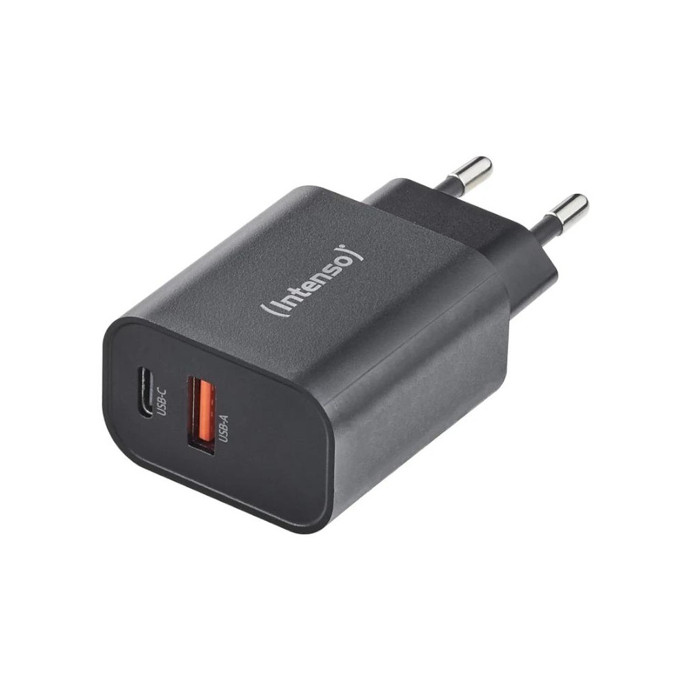 Intenso | cargador pared gan w30c² usb-c negro