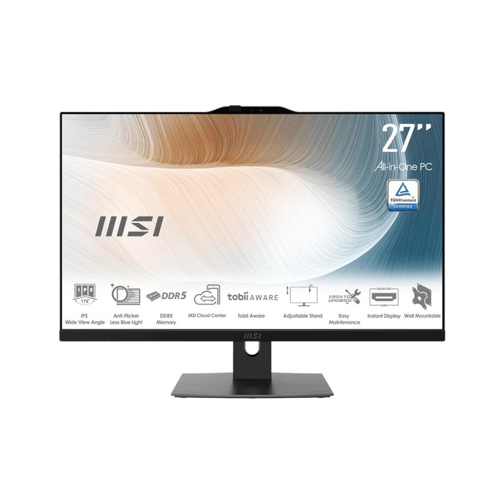 Msi am272p-893es i5-120u 16gb 512 w11p 27" negro