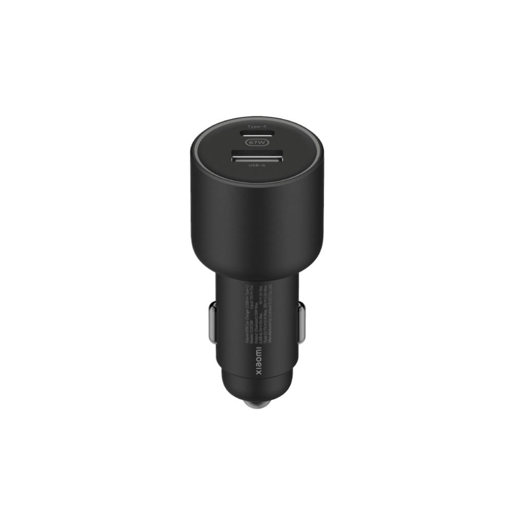 CARGADOR DE COCHE XIAOMI MI CAR CHARGER 67W 2XUSB-C + CABLE USB-C NEGRO