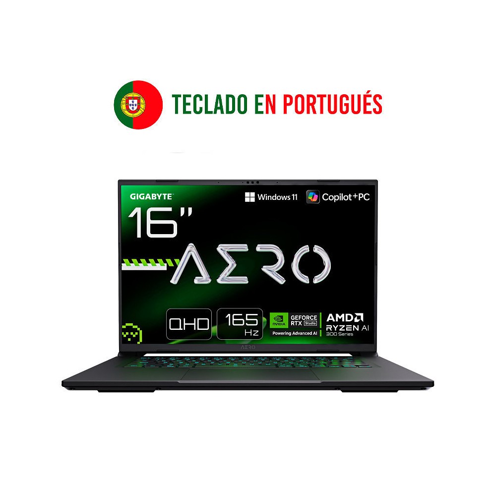 PORTATIL GIGABYTE AERO X16 2WHA3PTC65AH R9-370HX 32GB 1TB RTX5070 16" W11H