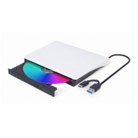 UNIDAD DE DVD USB EXTERNA GEMBIRD BLANCA