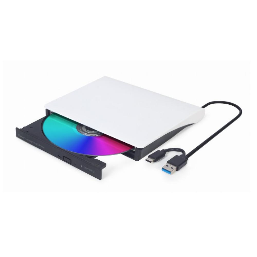UNIDAD DE DVD USB EXTERNA GEMBIRD BLANCA