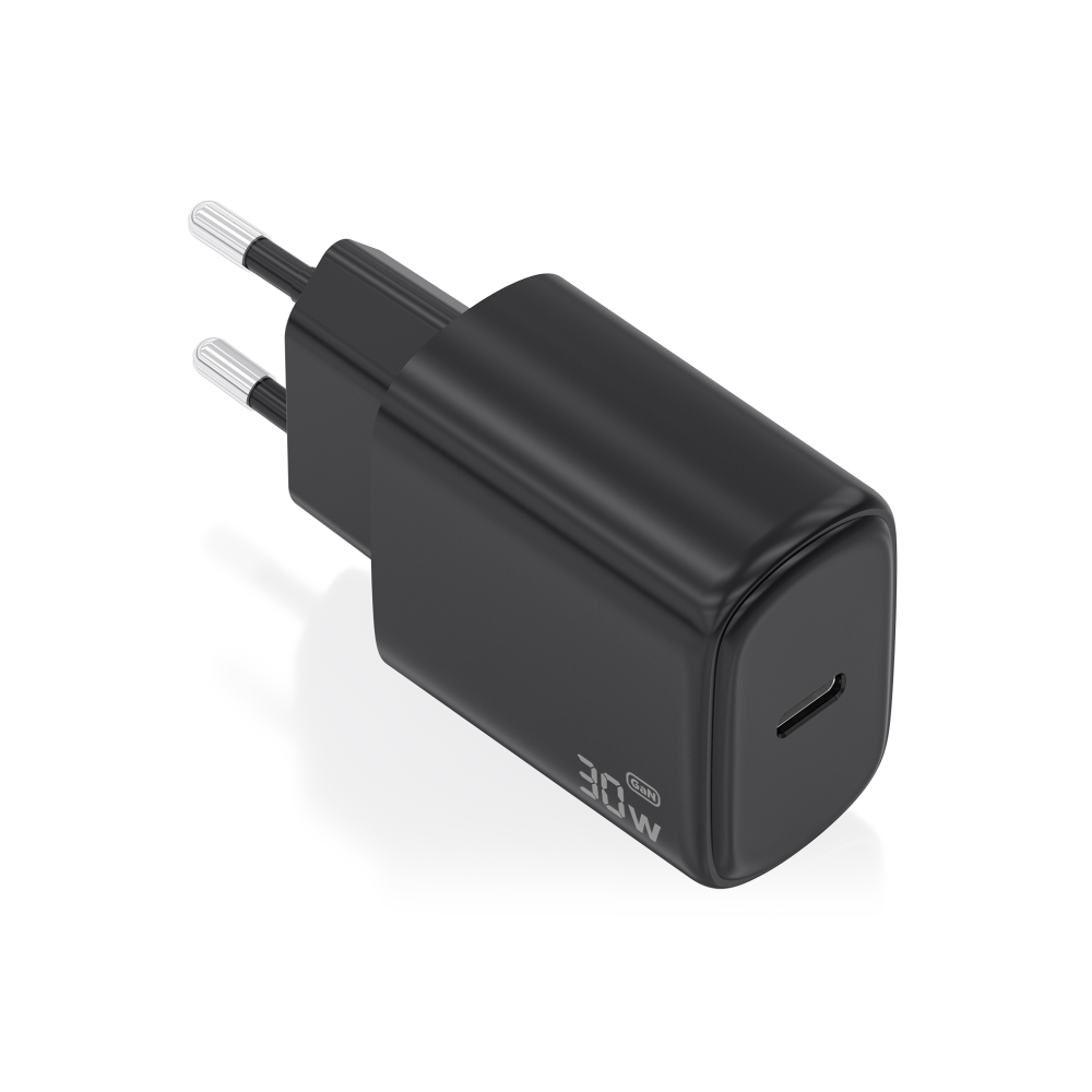 CARGADOR AISENS GAN 30W 1XUSB-C PD3.0 NEGRO