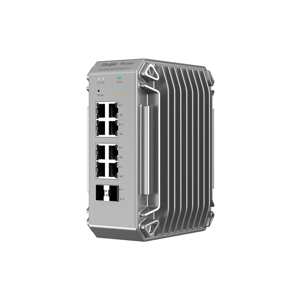 SWITCH INDUSTRIAL RUIJIE MANAGED POE 8G RJ45 2 SFP GIGABIT LAYER2
