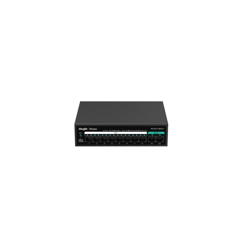 SWITCH RUIJIE UNMANAGED 8 RJ45 POE 1 SFP COMBO