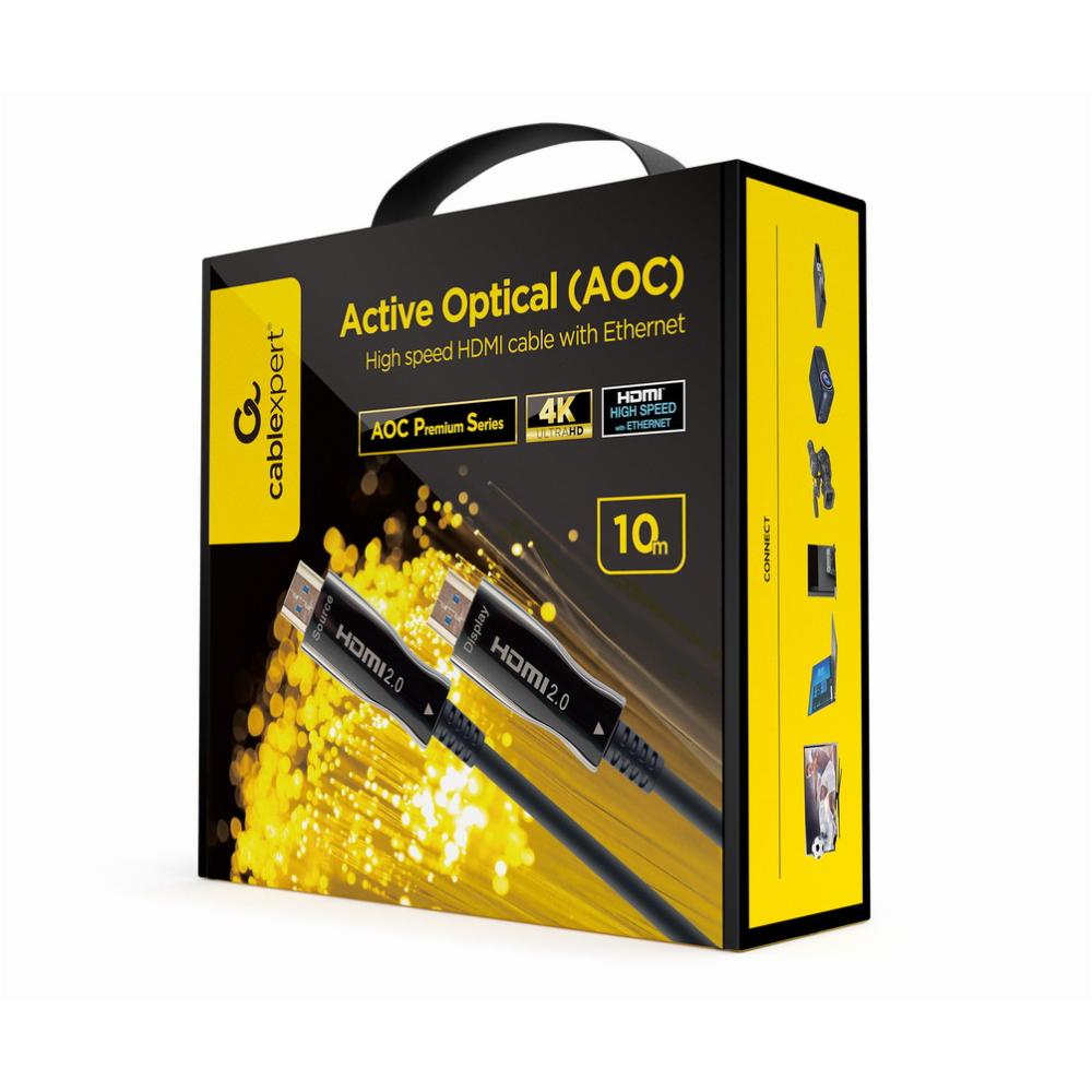 CABLE HDMI GEMBIRD DE ALTA VELOCIDAD CON OPTICA ACTIVA AOC CON ETHERNET 10 M
