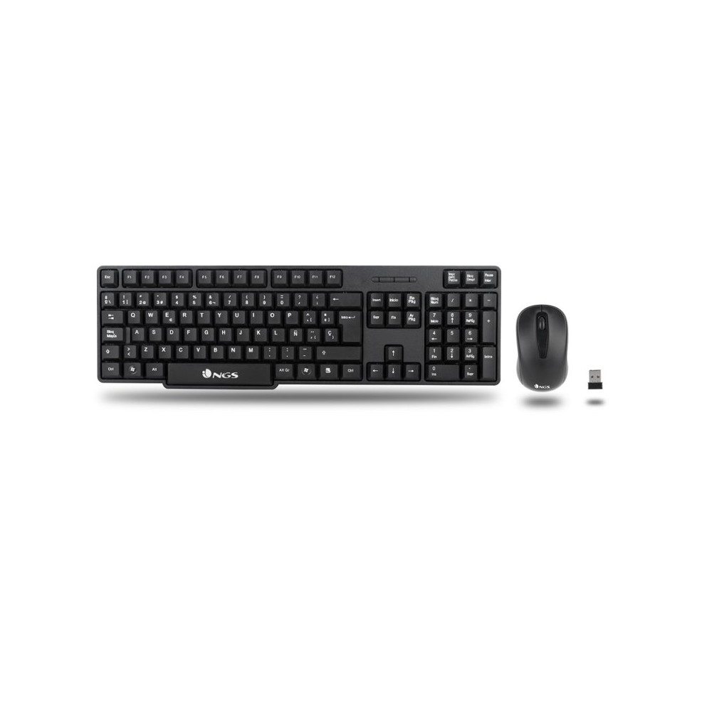 Ngs euphoriakit tecl + raton wireless 2,4ghz negro