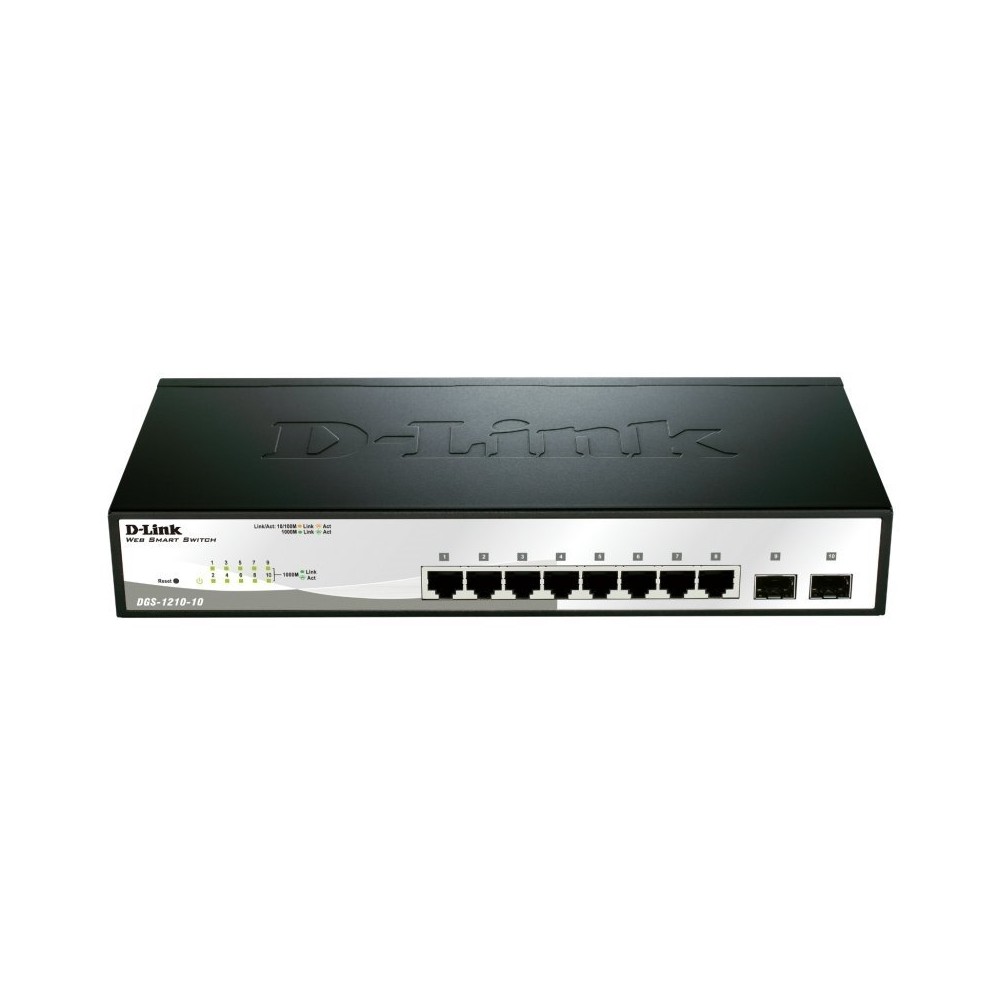 D-link dgs-1210-10/e switch 8xgb 2xsfp