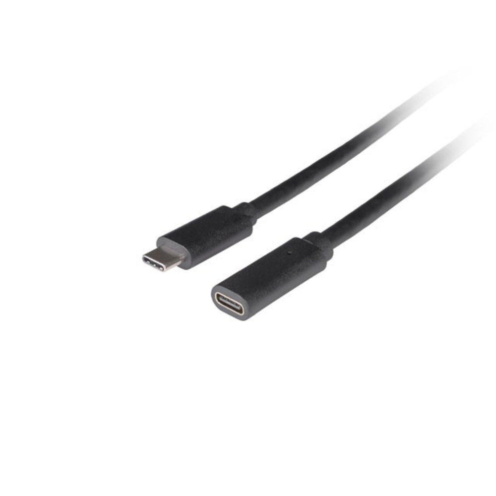 CABLE LANBERG USB-C 3.1 MACHO/HEMBRA 1.5M NEGRO