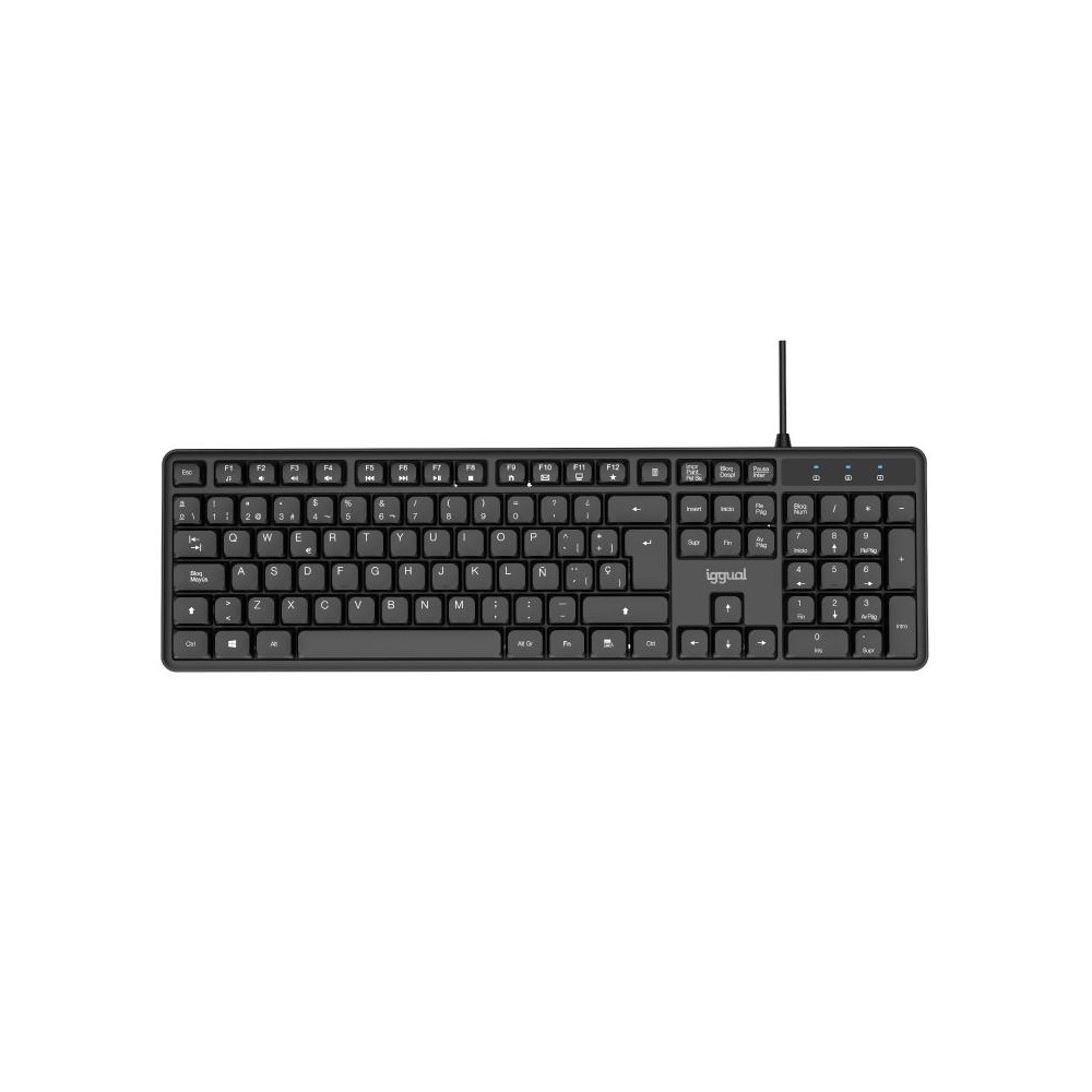 Iggual teclado usb estándar ck-silent-105t negro