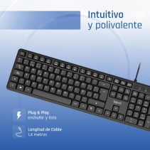 Iggual teclado usb estándar ck-silent-105t negro