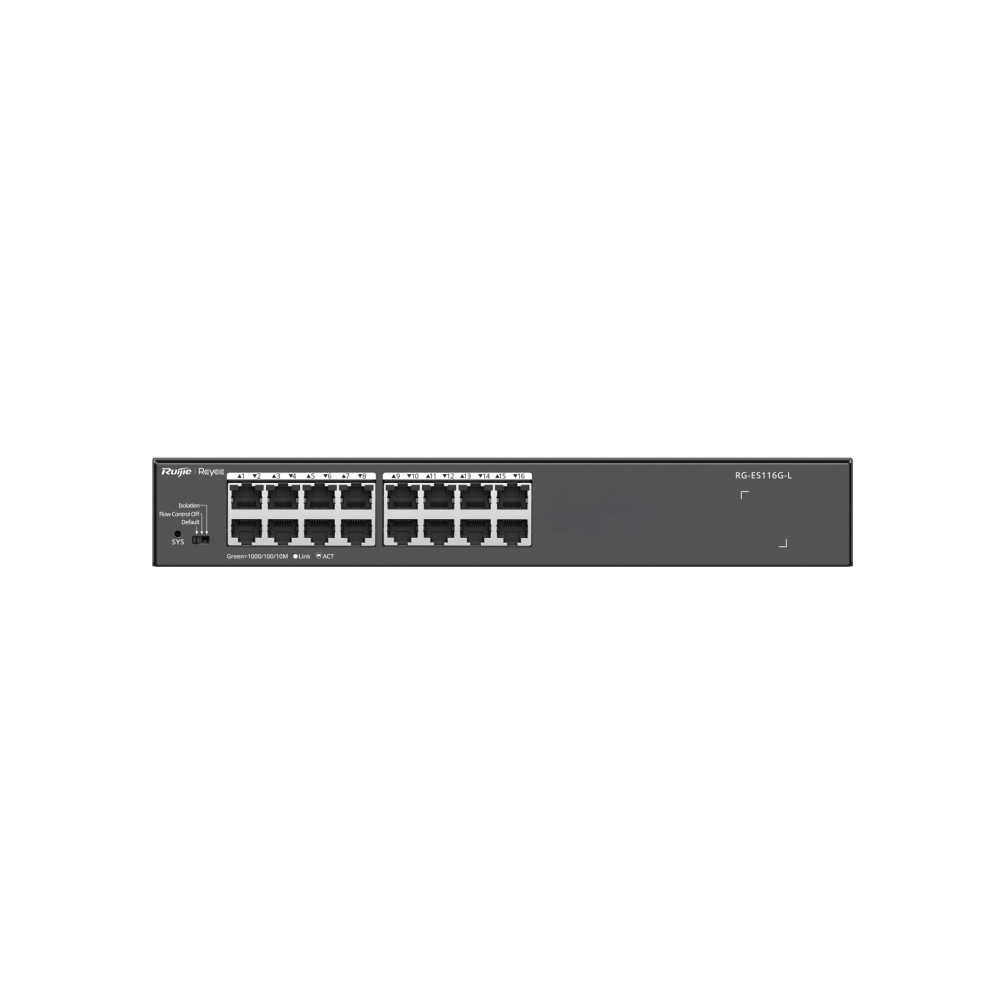 SWITCH RUIJIE RG-ES116G-L 16 PUERTOS GIGABIT METAL HOUSING