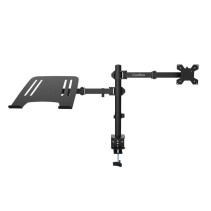 Coolbox soporte monitor+portátil monobrazo acero