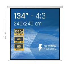 Iggual pantalla eléctrica 4:3 134" 240x240 cm