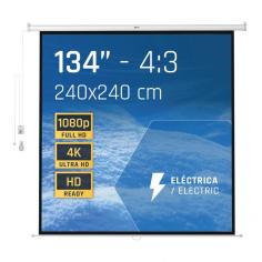 Iggual pantalla eléctrica 4:3 134" 240x240 cm 2