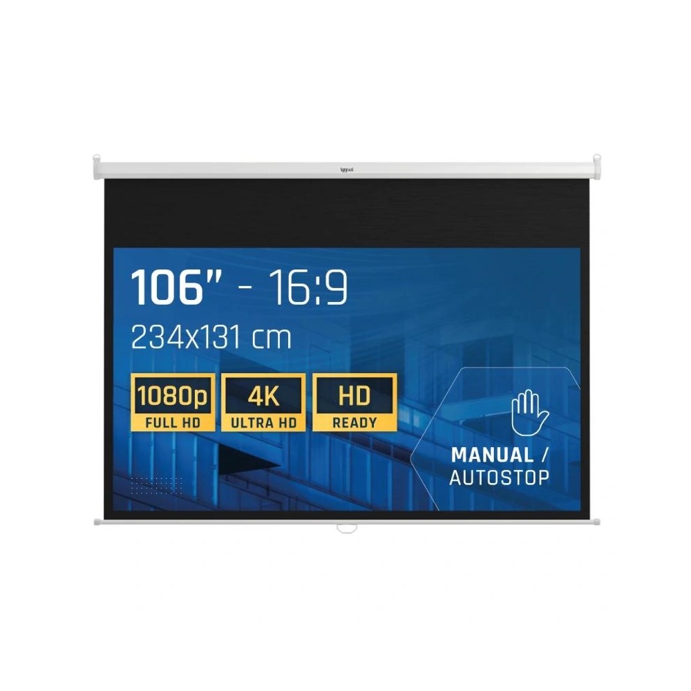 Iggual pantalla manual 16:9 106" 234x131 cm