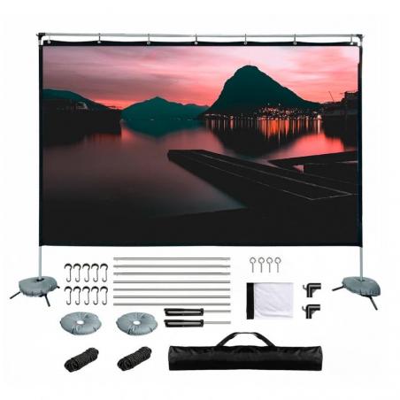 Iggual pantalla exterior portable 100" 221x124 cm