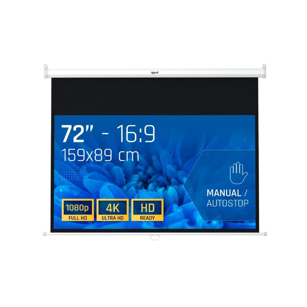 Iggual pantalla manual 16:9 72" 159x89 cm