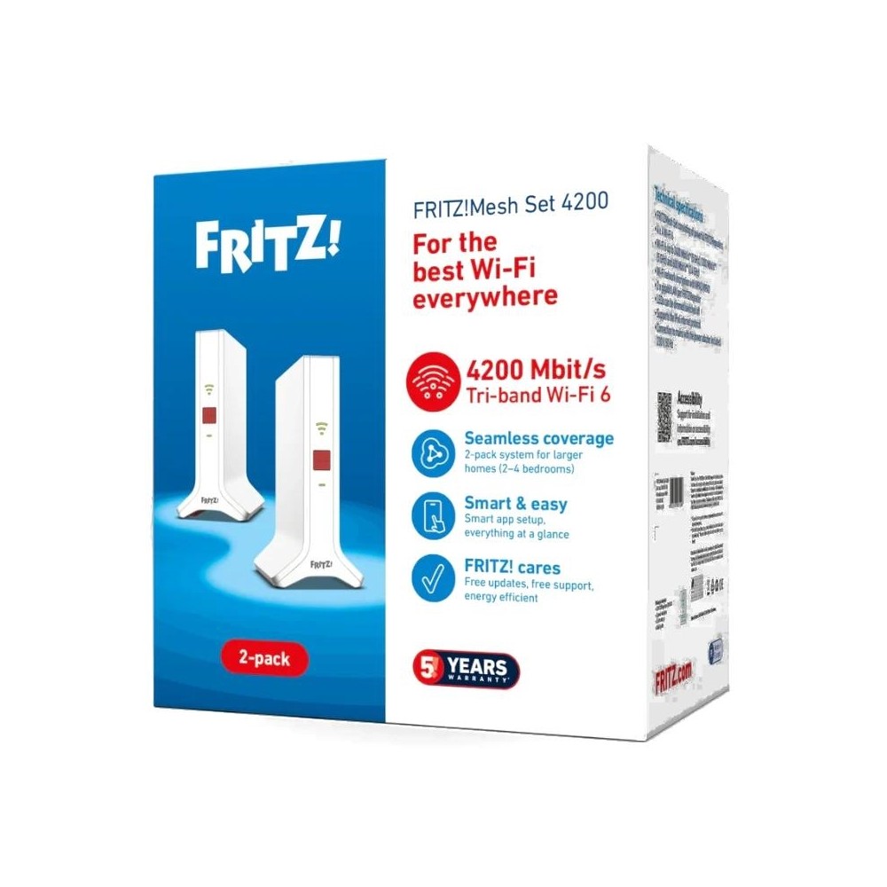Fritz!repeater mesh set 4200 2-pk wifi6