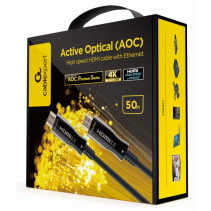 CABLE HDMI GEMBIRD DE ALTA VELOCIDAD CON OPTICA ACTIVA AOC CON ETHERNET 50 M