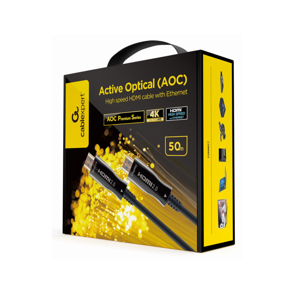 CABLE HDMI GEMBIRD DE ALTA VELOCIDAD CON OPTICA ACTIVA AOC CON ETHERNET 50 M