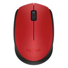 Logitech m171 ratón inalámbrico 1000 dpi neg/rojo